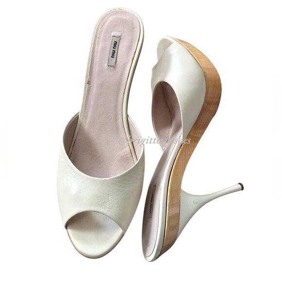 MIU MIU Patent Leather Peep Toe Heel - Picture 7 of 12